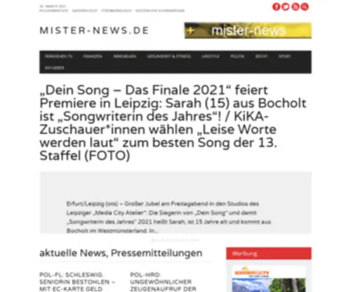 Mister-News.de(Aktuelle News) Screenshot