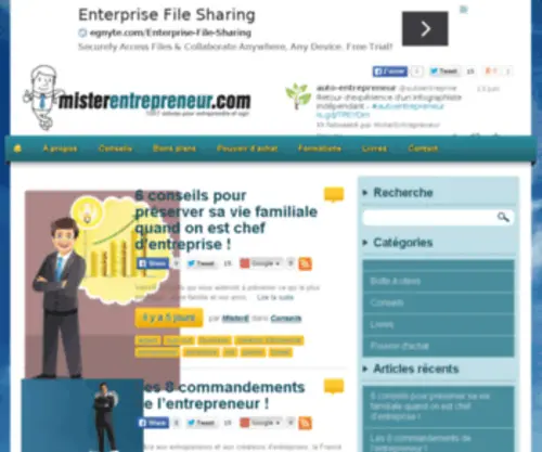 Misterentrepreneur.com(Mister Entrepreneur qui suis) Screenshot