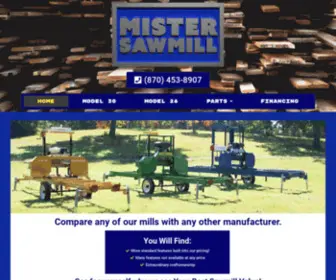 Mistersawmill.com(Your Best Sawmill Value) Screenshot