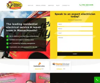 Mistersparkyma.com(Mister Sparky Electricians) Screenshot