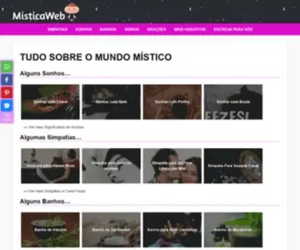 Misticaweb.com(Tudo sobre o Mundo Místico) Screenshot