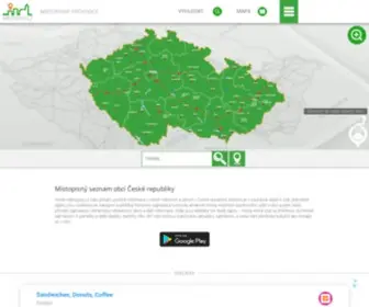 Mistopisy.cz(Místopisný průvodce po České Republice) Screenshot