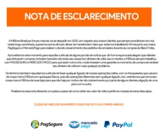 MiStorebrasil.com.br(Nota de Esclarecimento MiStore) Screenshot