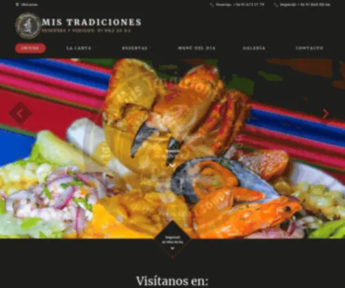 Mistradiciones.com(Restaurante Comida Peruana Madrid) Screenshot