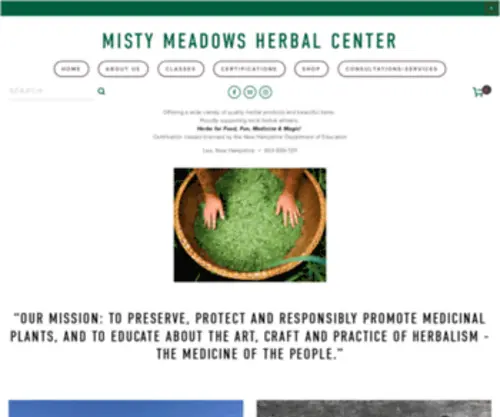 Mistymeadows.org(Misty Meadows Herbal CenterHome) Screenshot