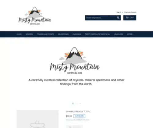 Mistymountaincrystalcompany.com(Misty Mountain) Screenshot