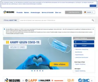 Misumi-Europe.com(Konfigurierbare mechanische Komponenten online kaufen) Screenshot