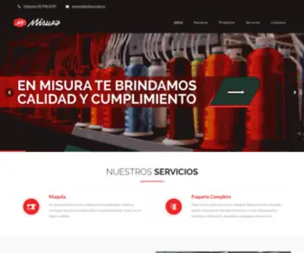 Misura.com.co(Misura es una empresa del sector textil) Screenshot