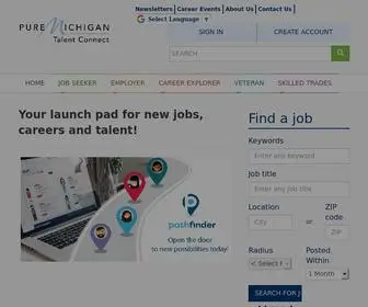 Mitalent.org(Pure Michigan Talent Connect) Screenshot