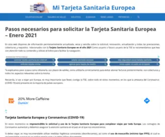Mitarjetasanitariaeuropea.es(Solicitar Tarjeta Sanitaria Europea ✅) Screenshot