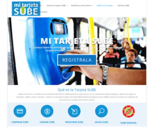 Mitarjetasube.com(Información sobre Tarjeta SUBE en todo el país) Screenshot