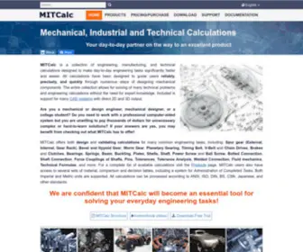 Mitcalc.com(Mechanical, Industrial and Technical Calculations) Screenshot