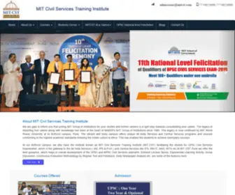 Mitcst.com(MIT Civil Services Training Institute) Screenshot