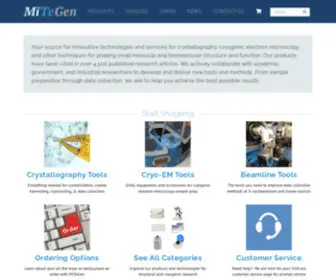 Mitegen.com(Innovation in Crystallography & Cryo) Screenshot