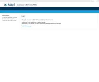 Mitel-AMC.com(Mitel Licenses & Services AMC) Screenshot