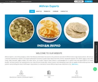 Mithranexports.com(Ponni Boiled Rice Manufacturer exporter from Madurai India) Screenshot