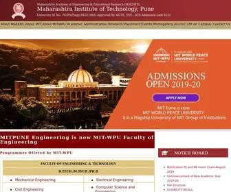 Mitpune.com(Maharashtra Institute of Technology) Screenshot