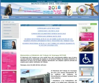 Mitrab.gob.ni(Ministerio del Trabajo Nicaragua) Screenshot