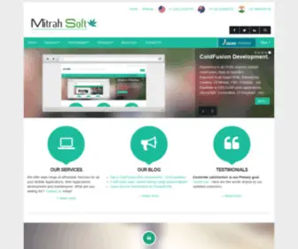 Mitrahsoft.com(Coldfusion Development Company serving clients all over the world for their CFML projects) Screenshot