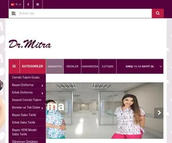 Mitrasabo.com(Dr. Mitra Sabo Doktor Önlüğü Hemşire Forması Sabo Terlik Tıbbi Tekstil) Screenshot