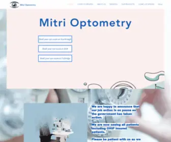 Mitrioptometry.com(Eye Doctors in Toronto) Screenshot