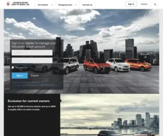 Mitsubishicredit.com(Mitsubishi Motors Credit of America) Screenshot