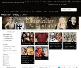 Mittelalter.de(Andracor ✦ Der Onlineshop für LARP) Screenshot