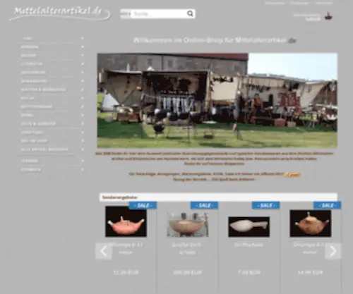 Mittelalterartikel.de(Keywords) Screenshot