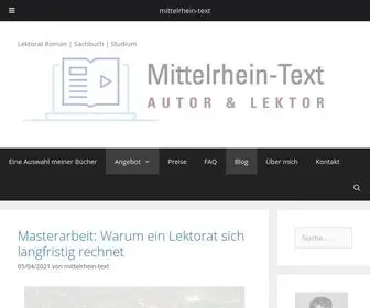 Mittelrhein-Text.de(Lektorat in Koblenz) Screenshot