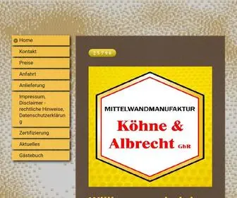 Mittelwandmanufaktur.de(Mittelwandmanufaktur Köhne und Albrecht) Screenshot