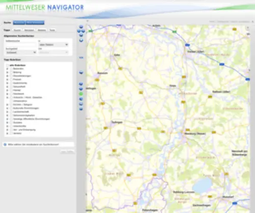 Mittelweser-Navigator.de(Landkreis Nienburg/Weser) Screenshot