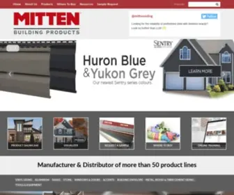 Mittenbp.com(Mitten Building Products) Screenshot