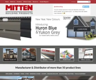 Mittensiding.com(Mitten Building Products) Screenshot