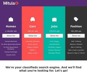 Mitula.ca(A search engine for classified ads of real estate) Screenshot