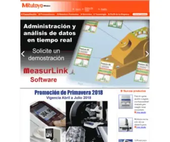 Mitutoyo.com.mx(Fabricante de instrumentos y equipos de medición de alta exactitud) Screenshot