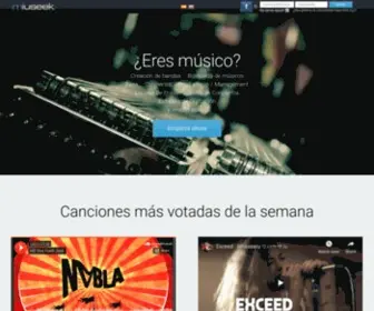 Miuseek.com(Red social para músicos) Screenshot