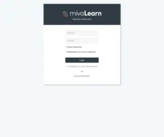 Mivalearn.com(Training delivery platform) Screenshot