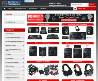 MixDirect.co.uk(DJ Equipment Finance Pioneer DJ Equipment) Screenshot