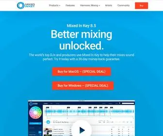 Mixedinkey.com(Mixed In Key) Screenshot