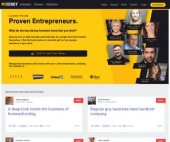 Mixergy.com(Learn from Proven Entrepreneurs) Screenshot