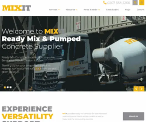 Mixit.co.uk(Concrete Suppliers London) Screenshot