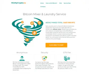 Mixmycrypto.io(Bitcoin Mixer) Screenshot