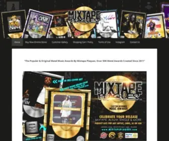 Mixtapeplaques.com(Custom Made Mixtape Plaques & Record Awards) Screenshot