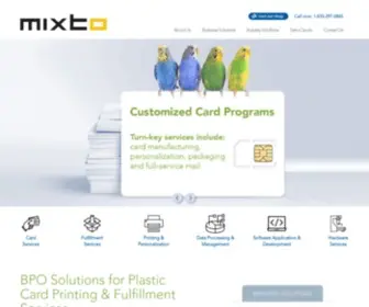 Mixto.ca(Plastic Card Printing and Fulfillment Services) Screenshot