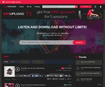 Mixupload.org(Record pool for DJs on Mixupload) Screenshot
