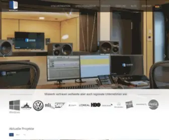 Mixwerk.com(Sprecheragentur für Sprachaufnahmen und Vertonungen in Berlin) Screenshot
