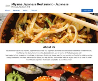 Miyama.com.au(Miyama Japanese Restaurant) Screenshot