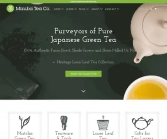 Mizubatea.com(Organic Japanese Matcha Green Tea) Screenshot