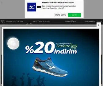 Mizunotr.com(Mizuno Türkiye Resmi İnternet Sitesi) Screenshot