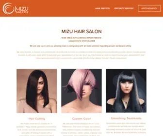 Mizusalon.com(Mizu Hair Salon offers a full line of hair services that include) Screenshot